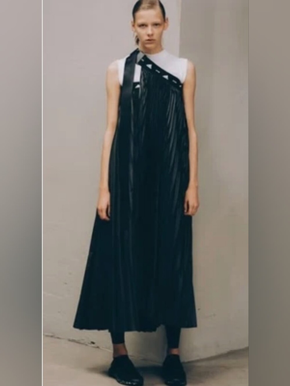 Adidas x HYKE Pleated Wrap Skirt Dress XSmall (Oversized) Black EUC!The product